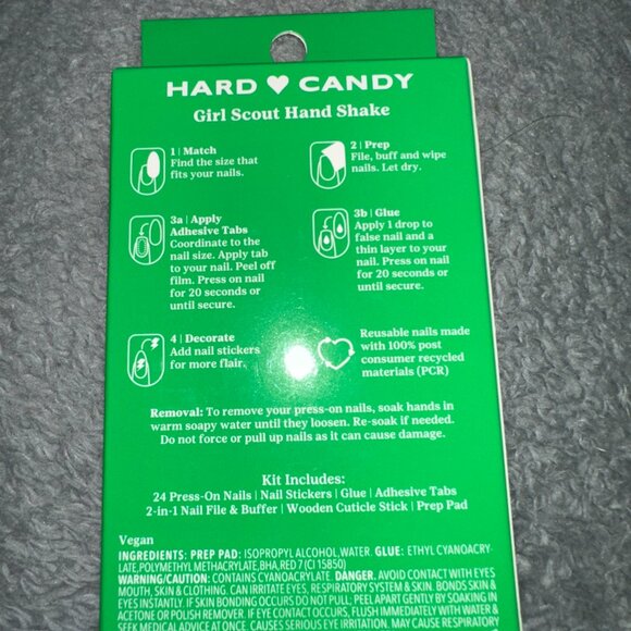 Hard Candy and Girl Scouts Press on nails medium round Blue new - Picture 5 of 5